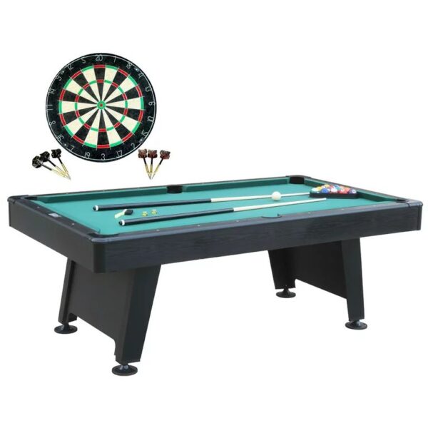 Billiard Arcade Pool Table with Bonus Dartboard Set