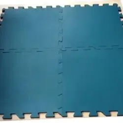 15mm Heavy Duty Interlocking Rubber Floor Mat (blue)